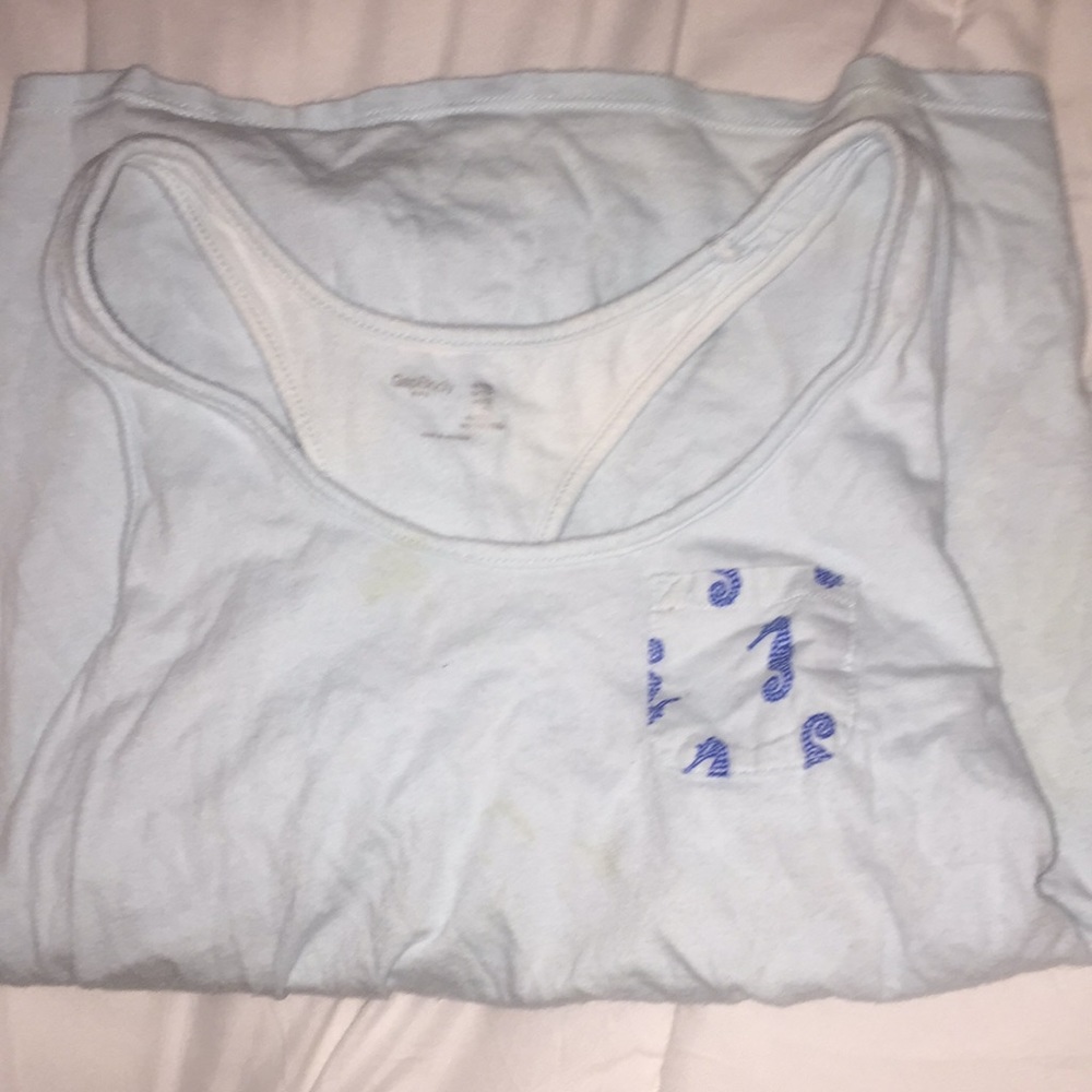 A sea horse themed tank top